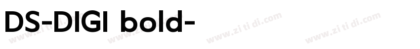 DS-DIGI bold字体转换